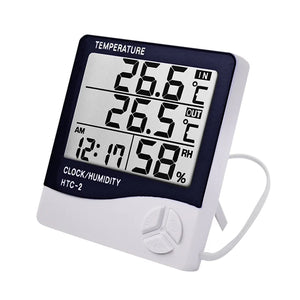Smart LCD Digital Temperature & Humidity Meter - Indoor/Outdoor Weather Station