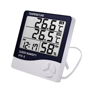 Smart LCD Digital Temperature & Humidity Meter - Indoor/Outdoor Weather Station