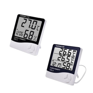 Smart LCD Digital Temperature & Humidity Meter - Indoor/Outdoor Weather Station