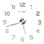 Frameless DIY 3D Wall Clock - Stylish Mirror Number Wall Decor for Home & Office