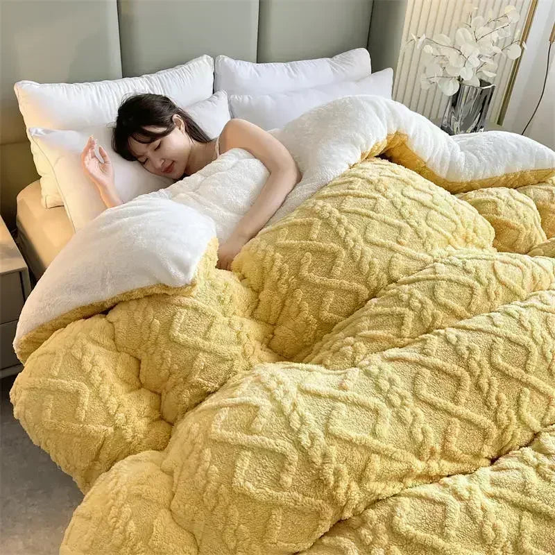 New Super Thick Cashmere Blanket for Bed - Soft & Cozy Weighted Throw