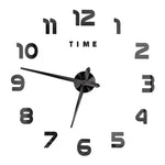 Frameless DIY 3D Wall Clock - Stylish Mirror Number Wall Decor for Home & Office