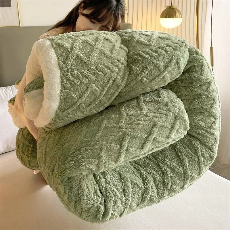 New Super Thick Cashmere Blanket for Bed - Soft & Cozy Weighted Throw