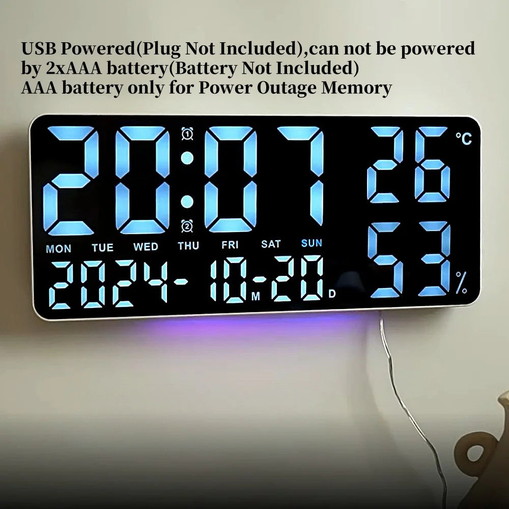 Mood Light Digital Wall Clock with Remote