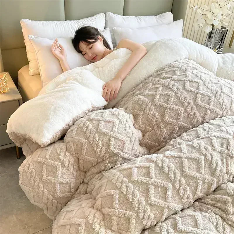 New Super Thick Cashmere Blanket for Bed - Soft & Cozy Weighted Throw