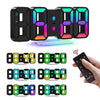 Modern LED Clock with Color Changing Lights