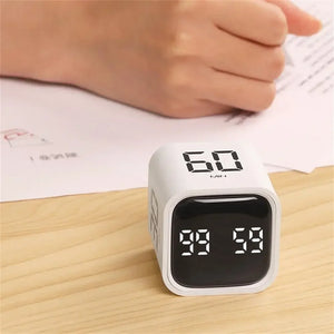 Dual Mode Productivity Cube Timer - Mini Digital Timer with Gravity Sensor & LED Display