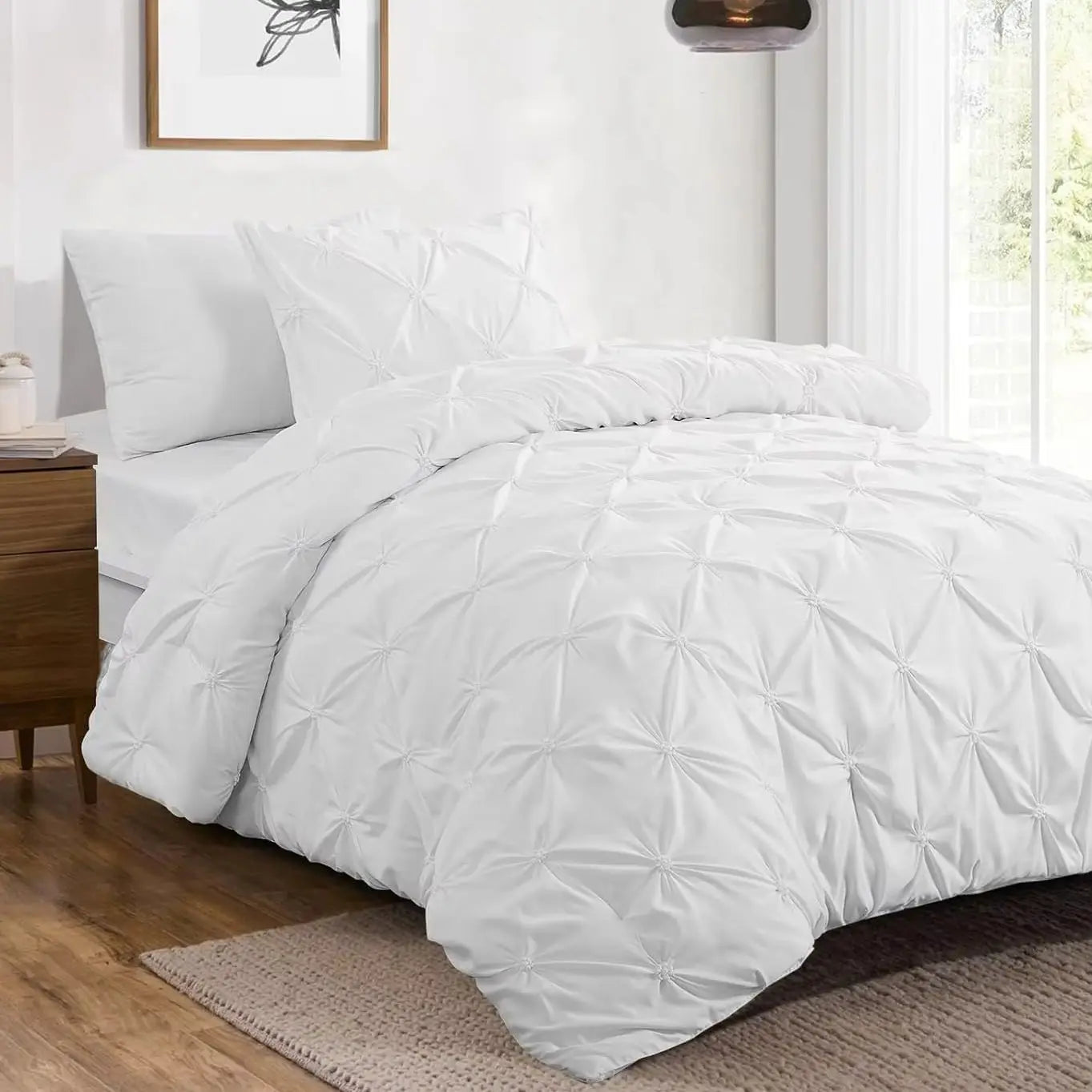 Luxurious Pinch Pleated Duvet Cover Set