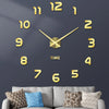 Frameless DIY 3D Wall Clock - Stylish Mirror Number Wall Decor for Home & Office