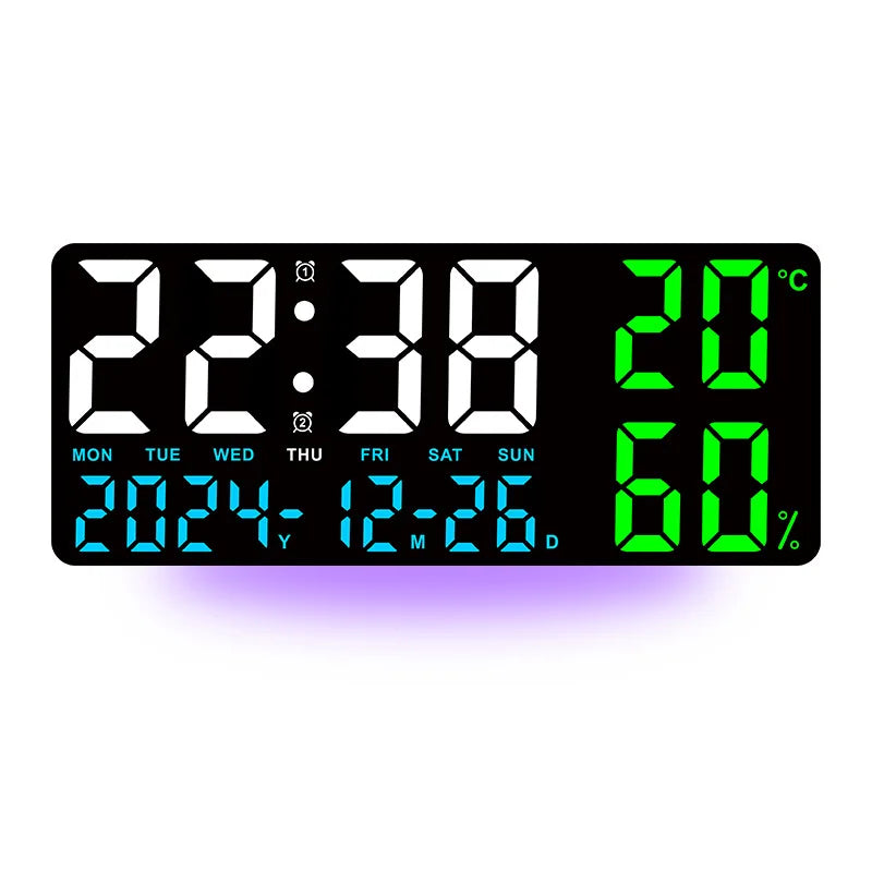 Mood Light Digital Wall Clock with Remote