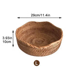 Boho Rattan Wicker Basket Tray