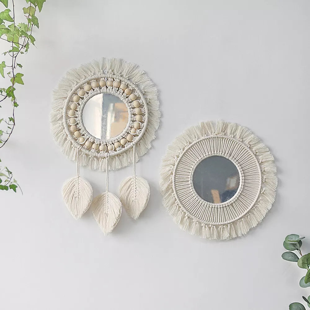 Mirror Wall Decor Macrame Boho
