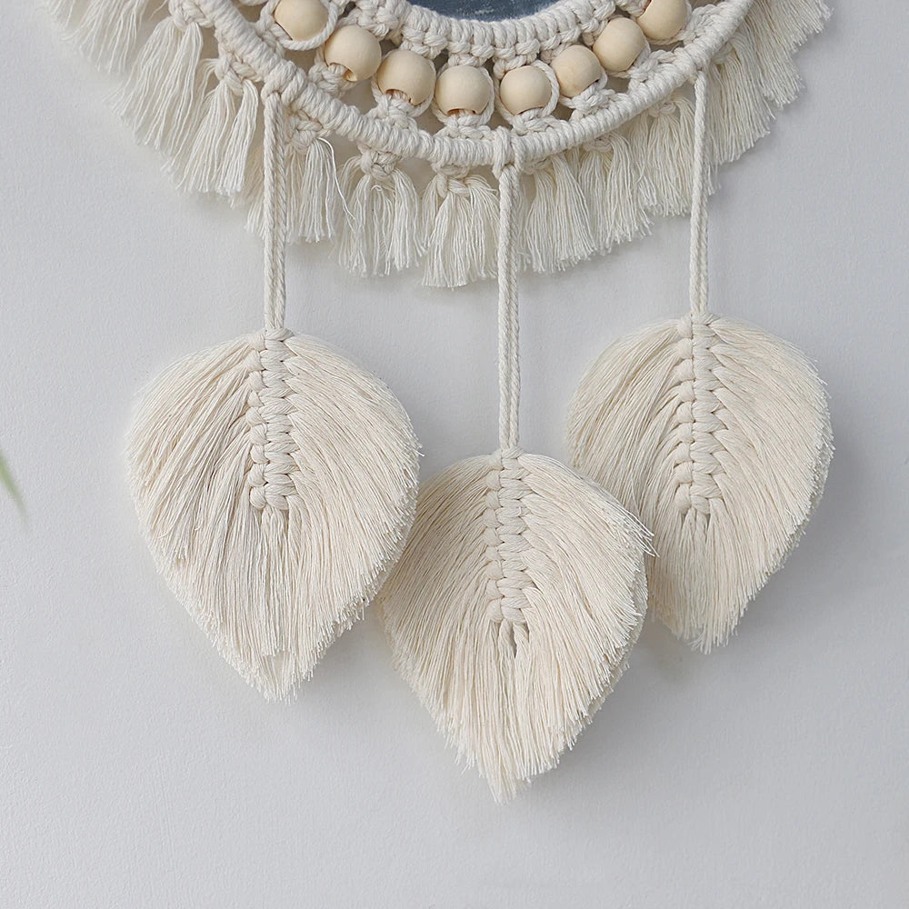Mirror Wall Decor Macrame Boho