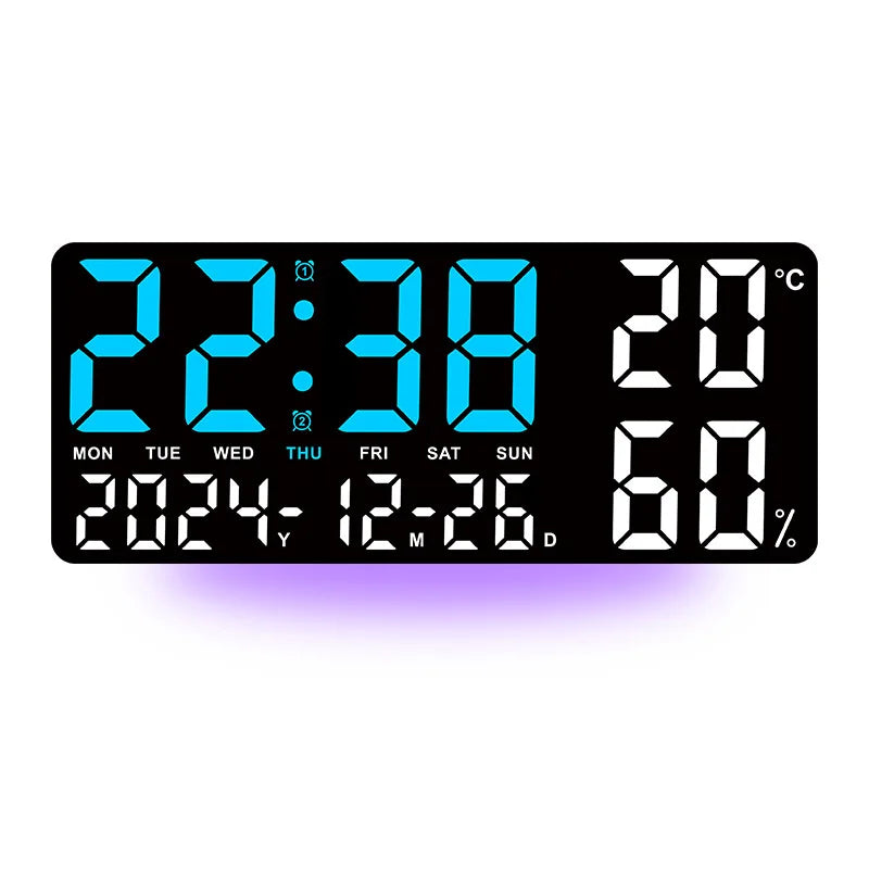 Mood Light Digital Wall Clock with Remote