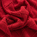 InyaHome Geometric Throw Blanket with Fringe – Decorative Winter Throw for Couch & Sofa