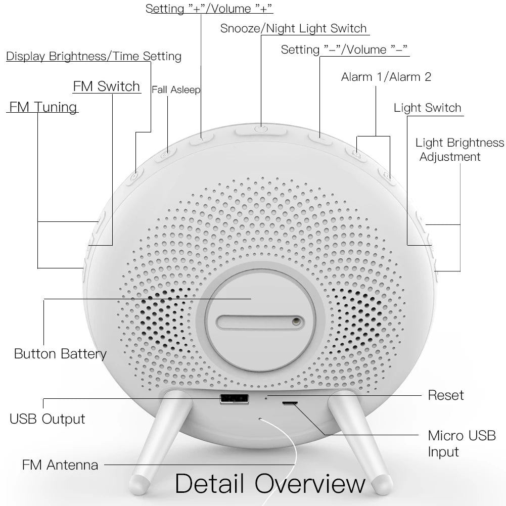 Smart Wake Up Light Alarm Clock