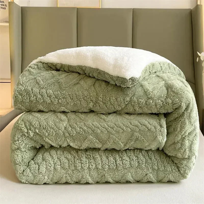 New Super Thick Cashmere Blanket for Bed - Soft & Cozy Weighted Throw
