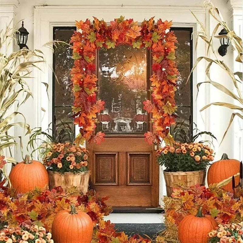 Autumn Maple Leaf Garland 2M