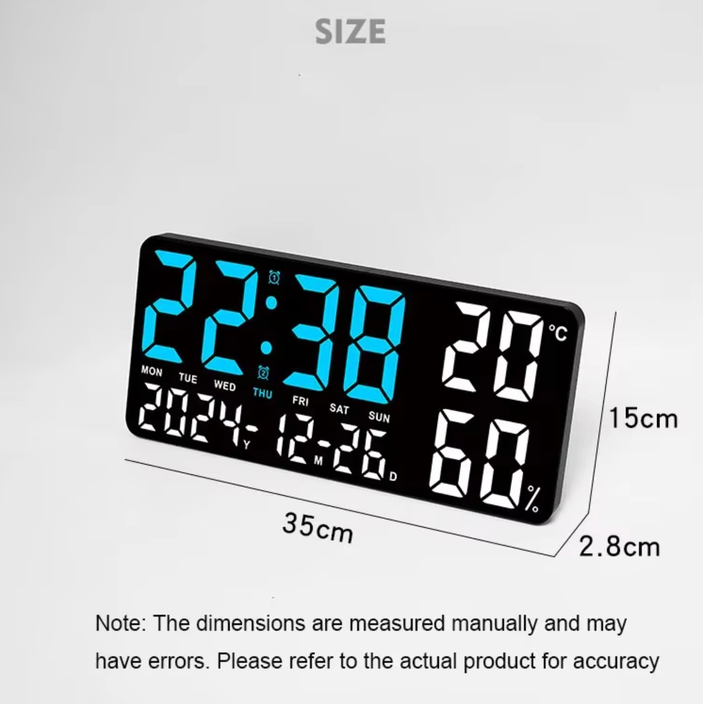 Mood Light Digital Wall Clock with Remote
