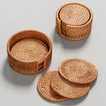Eco-Friendly Rattan Coaster Set