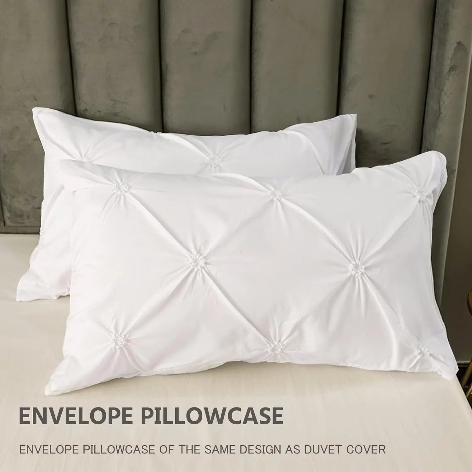 Luxurious Pinch Pleated Duvet Cover Set