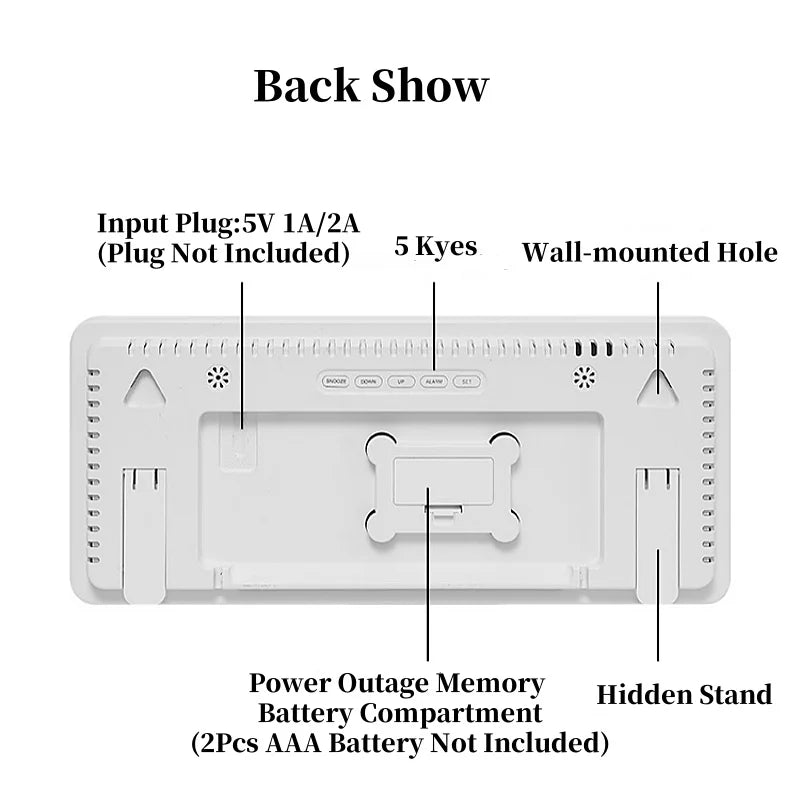 Mood Light Digital Wall Clock with Remote