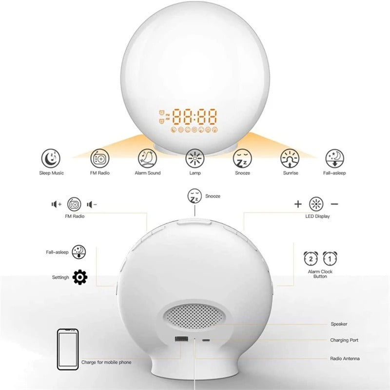 Smart Wake Up Light Alarm Clock