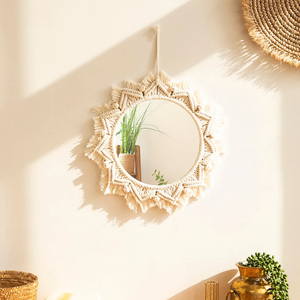 Mirror Wall Decor Macrame Boho